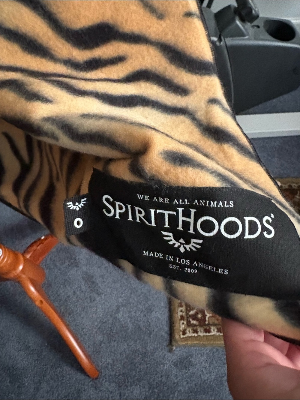 SpiritHoods wearable blanketin Tiger Stripe Tan and Black
